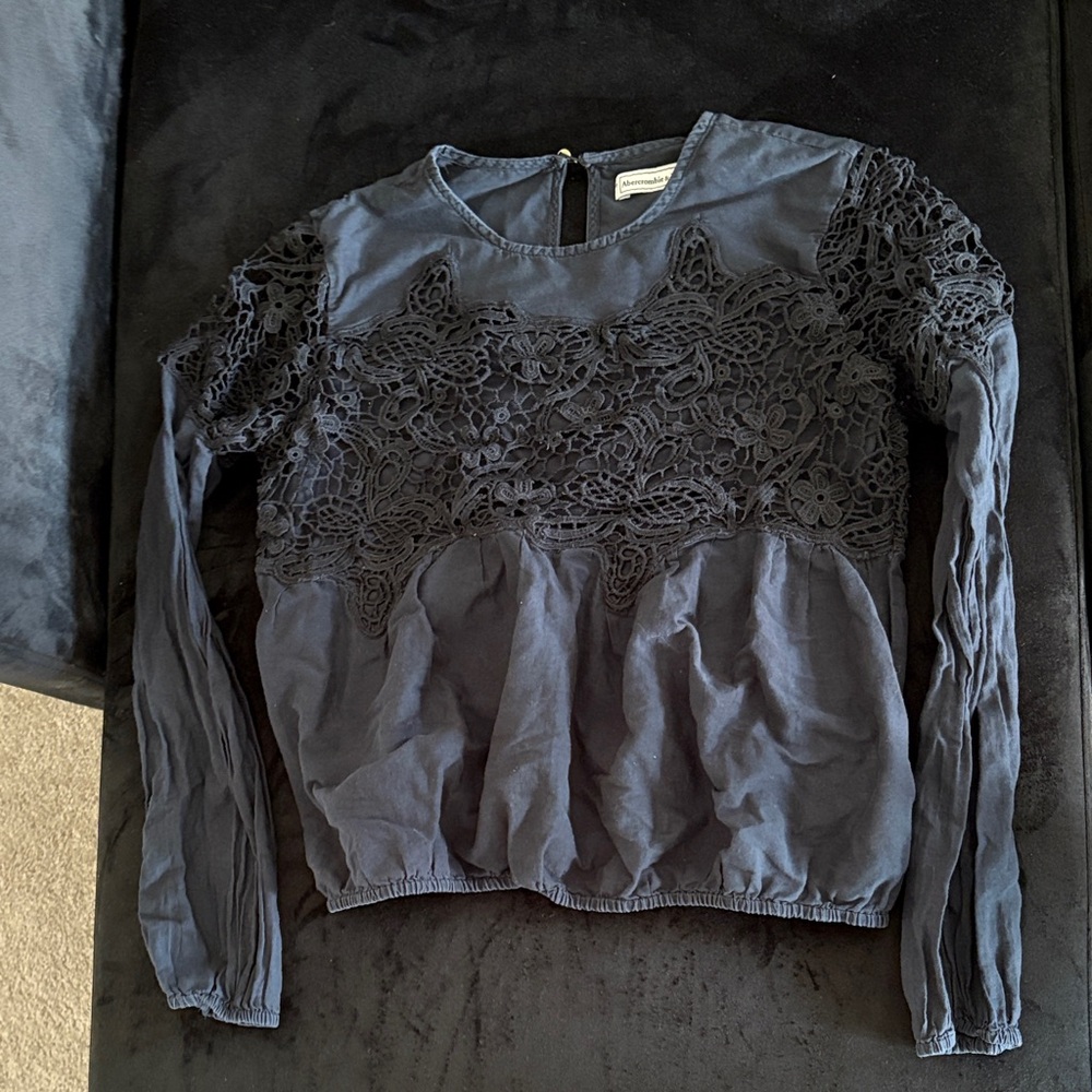Abercrombie & Fitch Elegant Black Lace Women's Top Size Small